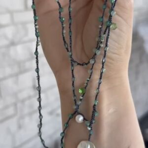 Нить с халцедоном и авантюрином